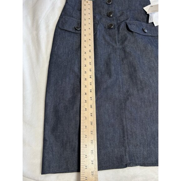 NWT Halogen Skirt Dark Indigo Denim Pencil Size 6 MSRP $65 - Picture 5 of 7